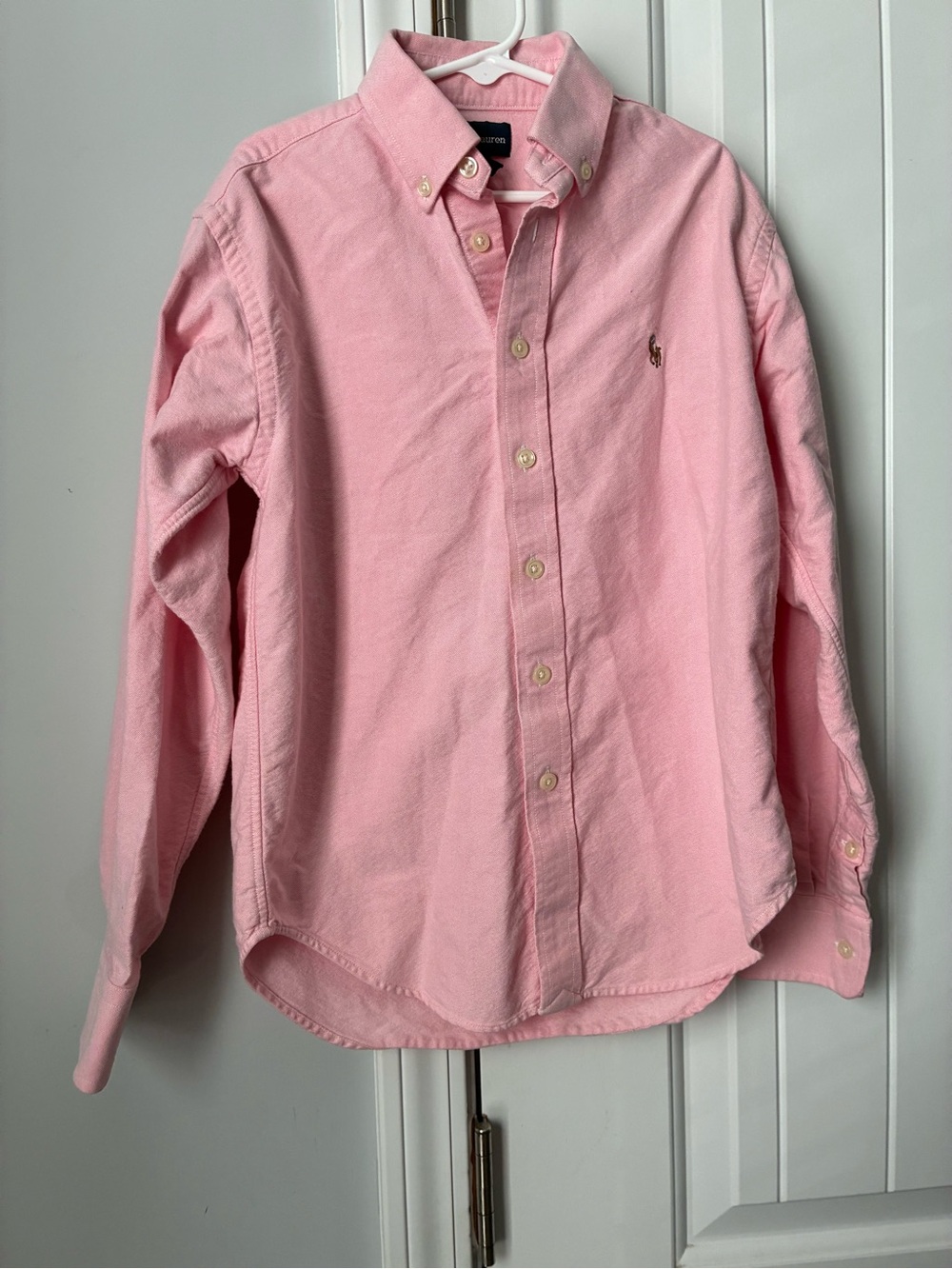 Ralph Lauren Cotton Oxford Button-Down Shirt Pink Size 8
